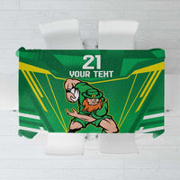 Ireland Rugby Custom Tablecloth Irish Warrior Mascot Go Shamrock