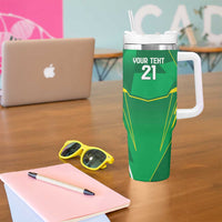 Ireland Rugby Custom Tumbler With Handle Irish Warrior Mascot Go Shamrock
