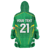Ireland Rugby Custom Wearable Blanket Hoodie Irish Warrior Mascot Go Shamrock