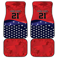 USA Canada Ice Hockey Custom Car Mats Go Champion 4 Nations