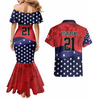 USA Canada Ice Hockey Custom Couples Matching Mermaid Dress and Hawaiian Shirt Go Champion 4 Nations