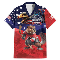 USA Canada Ice Hockey Custom Family Matching Mermaid Dress and Hawaiian Shirt Go Champion 4 Nations