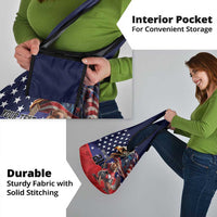 USA Canada Ice Hockey Custom Grocery Bag Go Champion 4 Nations