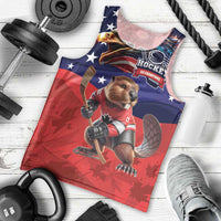 USA Canada Ice Hockey Custom Men Tank Top Go Champion 4 Nations