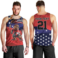 USA Canada Ice Hockey Custom Men Tank Top Go Champion 4 Nations