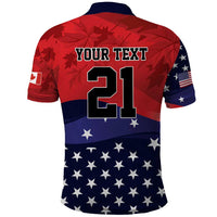 USA Canada Ice Hockey Custom Polo Shirt Go Champion 4 Nations