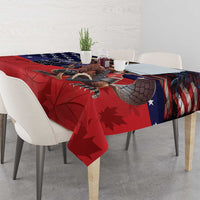 USA Canada Ice Hockey Custom Tablecloth Go Champion 4 Nations