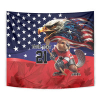 USA Canada Ice Hockey Custom Tapestry Go Champion 4 Nations