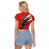 Canada Hockey Custom Raglan Cropped T Shirt Go Champion 4 Nations