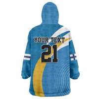 Finland Leijonat Hockey Custom Wearable Blanket Hoodie Suomen Jaakiekkoliitto 4 Nations