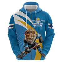 Finland Leijonat Hockey Custom Zip Hoodie Suomen Jaakiekkoliitto 4 Nations