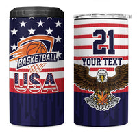 United States Basketball Custom 4 in 1 Can Cooler Tumbler Team USA One For All