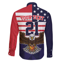 United States Basketball Custom Family Matching Off The Shoulder Long Sleeve Dress and Hawaiian Shirt Team USA One For All