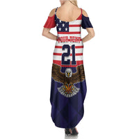 United States Basketball Custom Family Matching Summer Maxi Dress and Hawaiian Shirt Team USA One For All