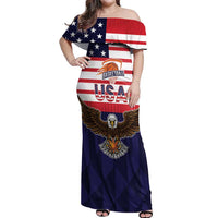 United States Basketball Custom Off Shoulder Maxi Dress Team USA One For All