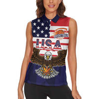 United States Basketball Custom Women Sleeveless Polo Shirt Team USA One For All