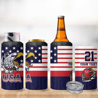 United States Cricket Custom 4 in 1 Can Cooler Tumbler Team USA One For All