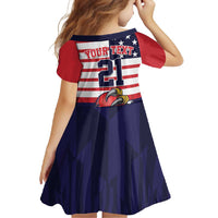 United States Cricket Custom Family Matching Off Shoulder Maxi Dress and Hawaiian Shirt Team USA One For All