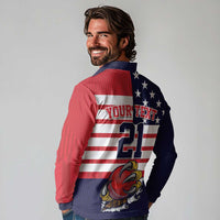 United States Cricket Custom Long Sleeve Polo Shirt Team USA One For All