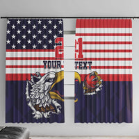 United States Cricket Custom Window Curtain Team USA One For All