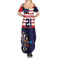 United States Dart Custom Family Matching Summer Maxi Dress and Hawaiian Shirt Team USA One For All