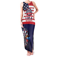 United States Dart Custom Family Matching Tank Maxi Dress and Hawaiian Shirt Team USA One For All