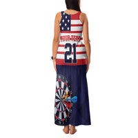 United States Dart Custom Family Matching Tank Maxi Dress and Hawaiian Shirt Team USA One For All