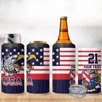 United States Football Custom 4 in 1 Can Cooler Tumbler Team USA One For All