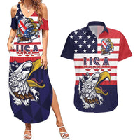 United States Football Custom Couples Matching Summer Maxi Dress and Hawaiian Shirt Team USA One For All