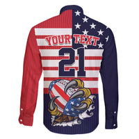 United States Football Custom Family Matching Short Sleeve Bodycon Dress and Hawaiian Shirt Team USA One For All