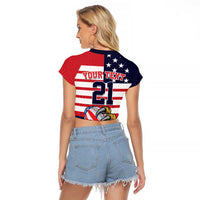 United States Football Custom Raglan Cropped T Shirt Team USA One For All