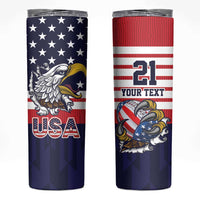 United States Football Custom Skinny Tumbler Team USA One For All