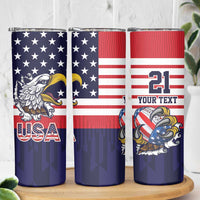 United States Football Custom Skinny Tumbler Team USA One For All