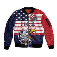 United States Football Custom Sleeve Zip Bomber Jacket Team USA One For All