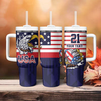 United States Football Custom Tumbler With Handle Team USA One For All