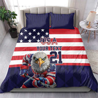 United States Ice Hockey Custom Bedding Set Team USA One For All
