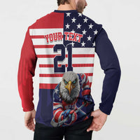 United States Ice Hockey Custom Button Sweatshirt Team USA One For All