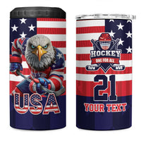 United States Ice Hockey Custom 4 in 1 Can Cooler Tumbler Team USA One For All