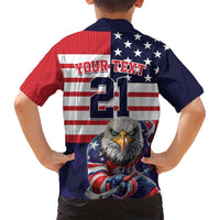United States Ice Hockey Custom Family Matching Long Sleeve Bodycon Dress and Hawaiian Shirt Team USA One For All