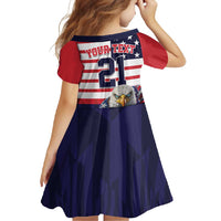 United States Ice Hockey Custom Family Matching Off Shoulder Maxi Dress and Hawaiian Shirt Team USA One For All