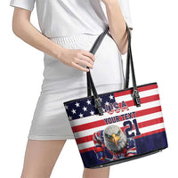 United States Ice Hockey Custom Leather Tote Bag Team USA One For All
