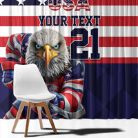 United States Ice Hockey Custom Window Curtain Team USA One For All