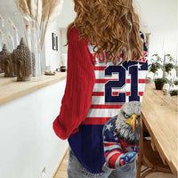 United States Ice Hockey Custom Women Casual Shirt Team USA One For All
