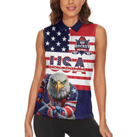 United States Ice Hockey Custom Women Sleeveless Polo Shirt Team USA One For All