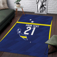 Personalized Curacao Sailboat Area Rug Tropical Beach Sunset