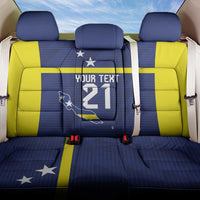 Personalized Curacao Sailboat Back Car Seat Cover Tropical Beach Sunset