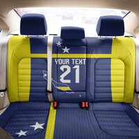 Personalized Curacao Sailboat Back Car Seat Cover Tropical Beach Sunset