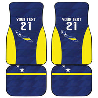 Personalized Curacao Sailboat Car Mats Tropical Beach Sunset