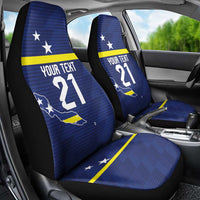 Personalized Curacao Sailboat Car Seat Cover Tropical Beach Sunset
