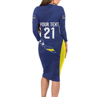 Personalized Curacao Sailboat Family Matching Long Sleeve Bodycon Dress and Hawaiian Shirt Tropical Beach Sunset